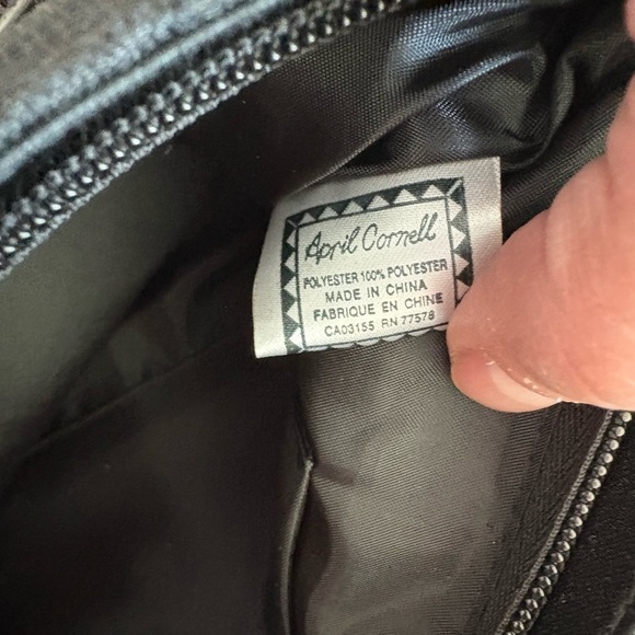 April Cornell Black Beaded Evening  Bag Purse – Floral Embellished Vintage - Picture 6 of 6